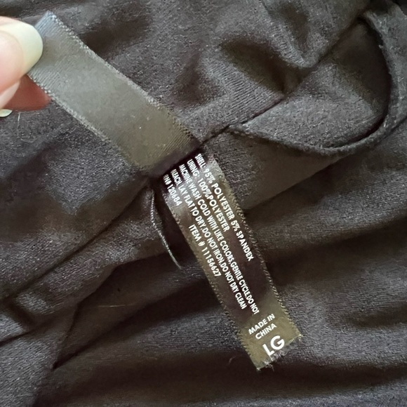 Hot Topic Black Crushed Velvet One Piece Swimsuit Bathing Suit Deep V-Neck Goth - Picture 13 of 13